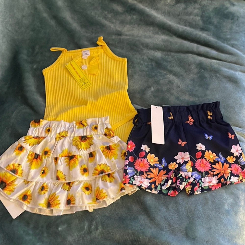 Cute baby dress and shorts with top. Size 3-6 months
